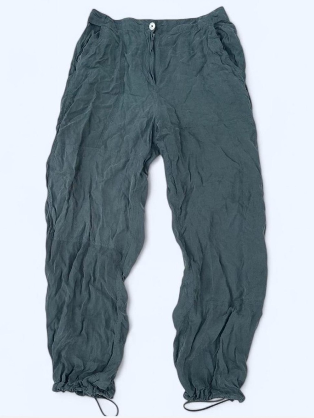 Kith 100% Cupro Drawstring Joggers, Lightweight Utility Pants, Gorpcore Grunge